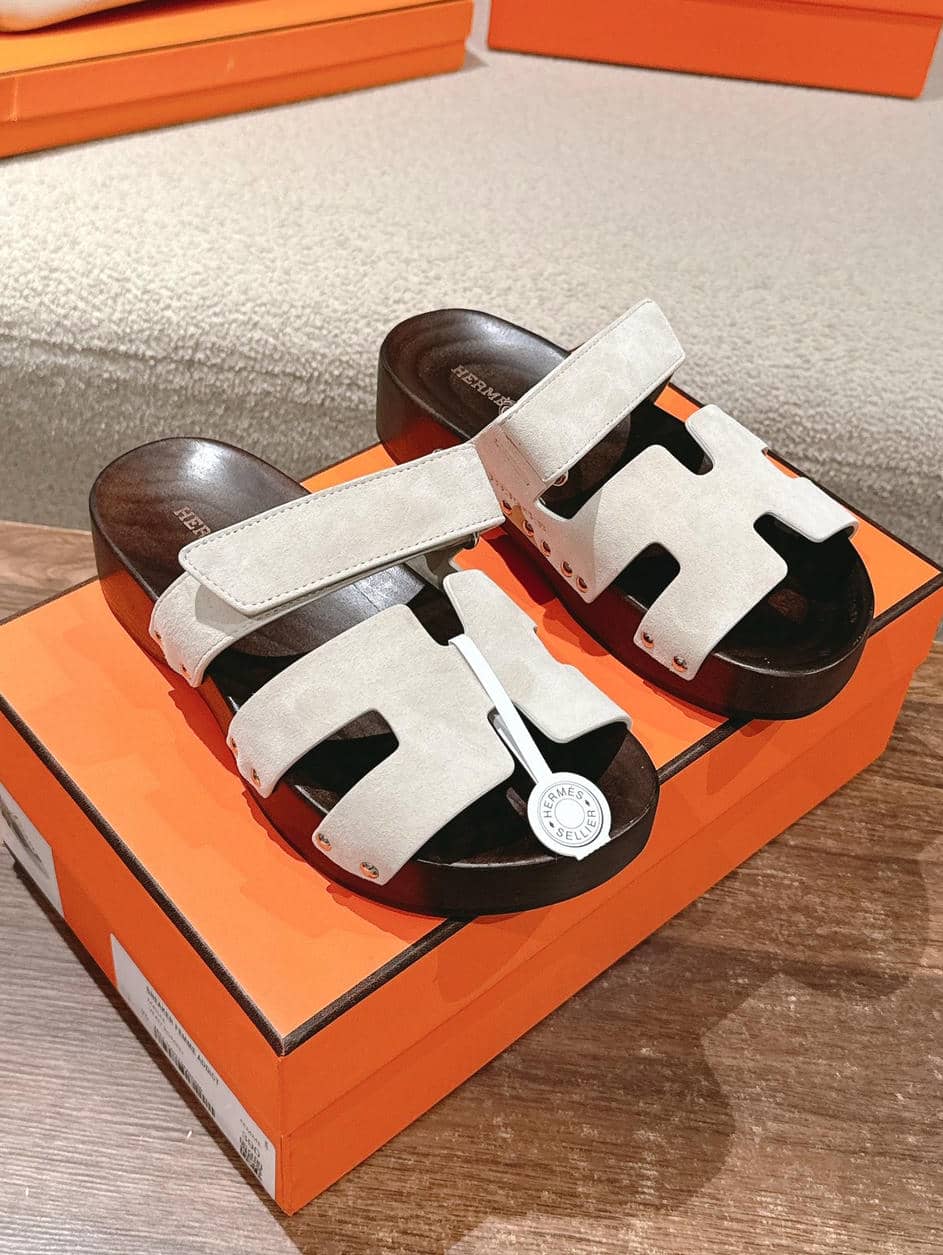 Hermes wooden sole sandals-24